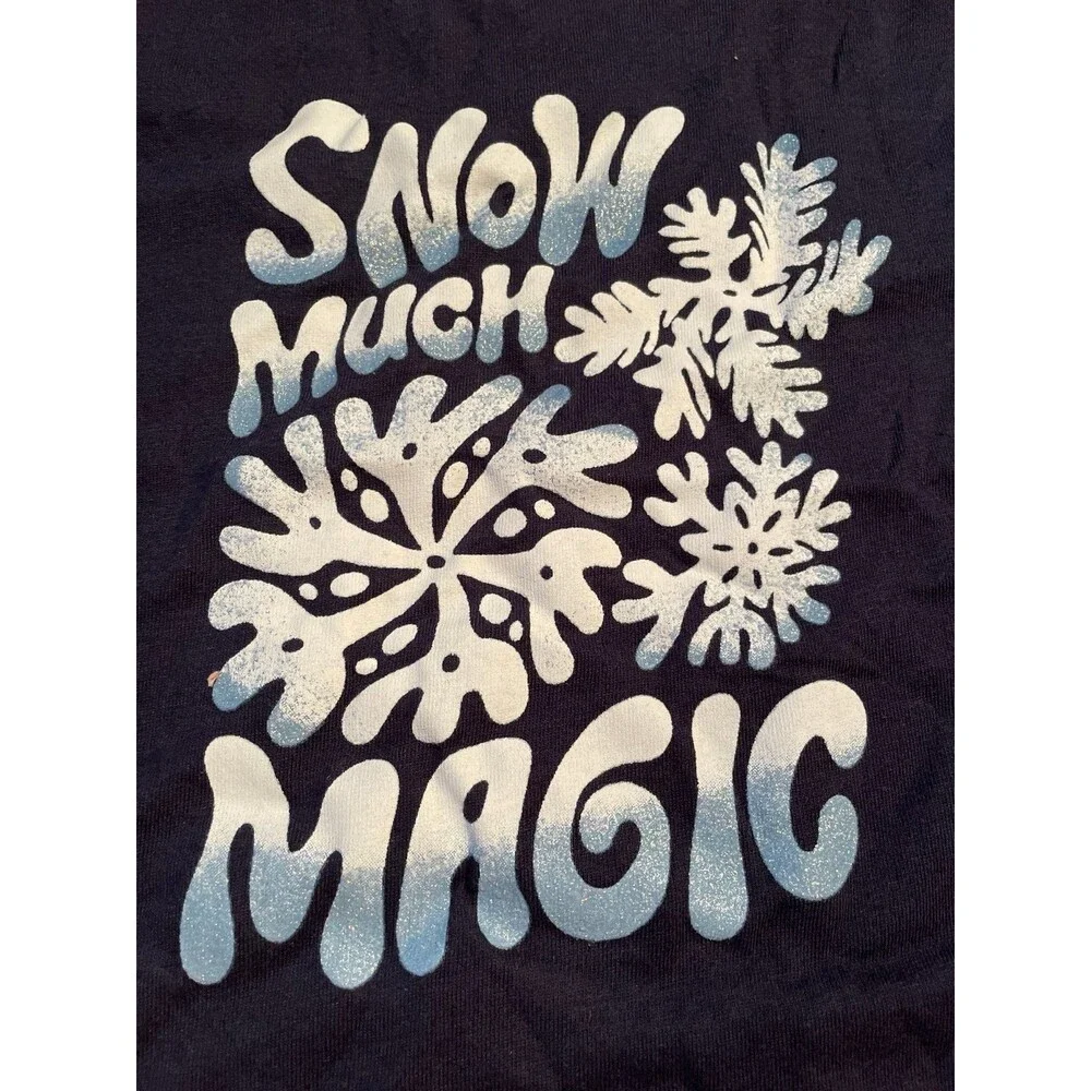 Old Navy Girls short sleeve tshirt Snow Much Magic Xs NWT